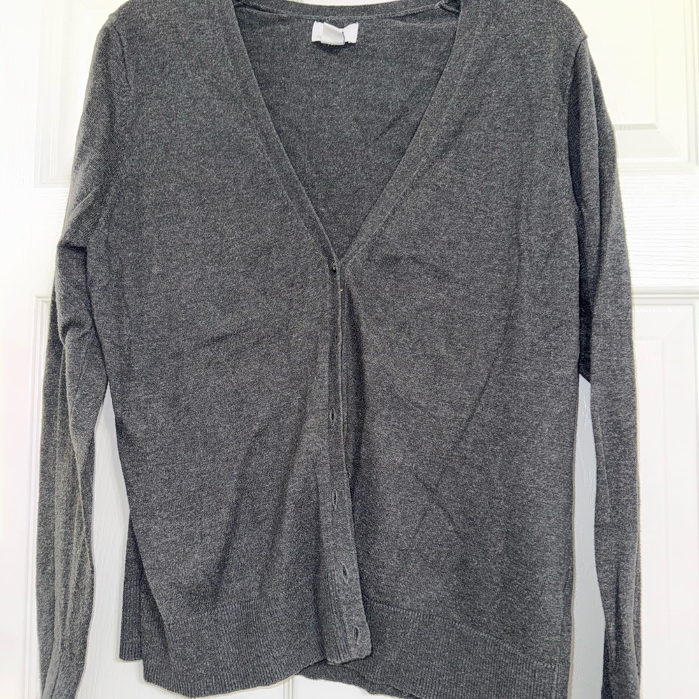 Old Navy Women's Charcoal Cardigan Sweater